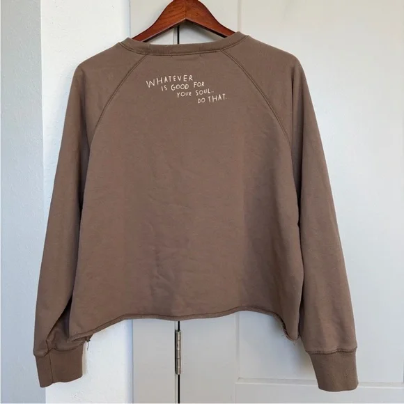 NATURAL LIFE Brown Sweatshirt with Daisy Design - Picture 3 of 3